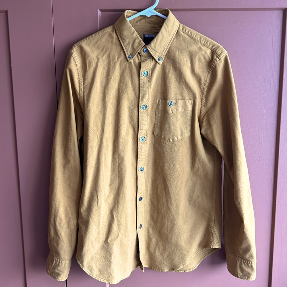 Men’s Todd Snyder cotton button down shirt size medium